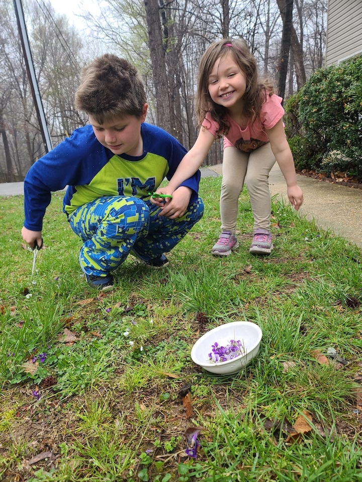 flower picking